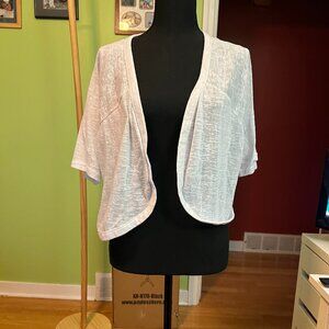 Avenue Lightweight Short Sleeve Shrug 18/20 White